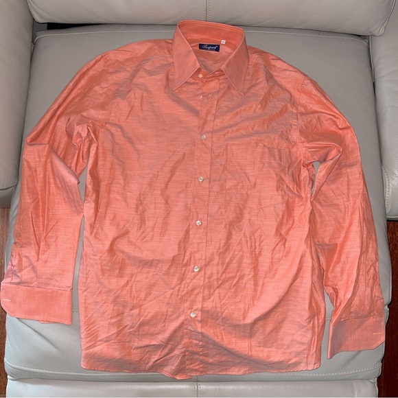 New SEAPORT BUTTON DOWN DRESS SHIRT sz Men 16/41 long sleeve Hand Made in Italy - Picture 11 of 11